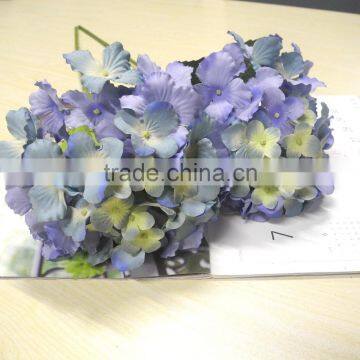 2015 Best sell colorful artificial hydrangea flowers factory wholesale