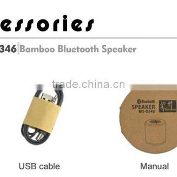 Portable Wireless Bamboo Bluetooth Speaker photo-4
