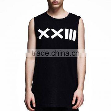 Custom simple printed mens burnout tank top