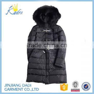 Faux Fox Fur Hooded Coat Woman