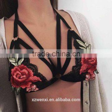 new summer woman crop top sexy girl bikini bra hot sexy girl picture embroidery bralette bra lingerie