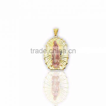 Two Tone Plated mother mary fashion pendant