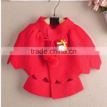 Stylish Princess Design High Quality Yellow Baby Kids Girls Poncho Cape Coats photo-4