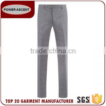 New Design Double Breast Light Grey Coat Pant Business Men Suit photo-3