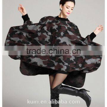 Fashion Winter Women Thicken Poncho Oversized Blanket Capes Scarf Ponchoes Shawls Wraps Large Size Scarves Christmas Gift photo-4