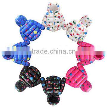 manufacture customize girls kids designer winter nice printing cotton padded jackets