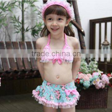 2015 girl kids swimwear, sexy bikini suit