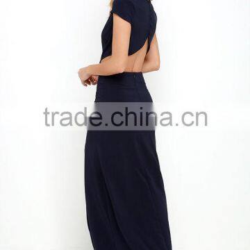 Conversation Piece Navy Blue Backless Maxi Dress photo-2