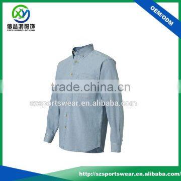 Custom Made 100% Cotton Long Sleeve Man's Kumar Shirts In Light Blue