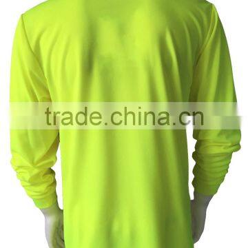 Men's ANSI hi Vis 100% Polyester Long Sleeve Reflective T-shirt
