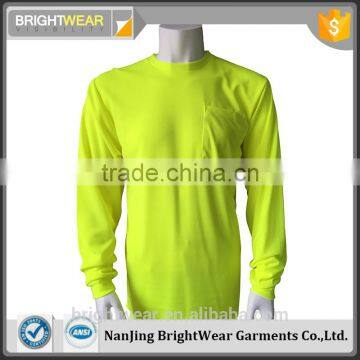 simple style man birdeye fabric long sleeve protective t-shirt