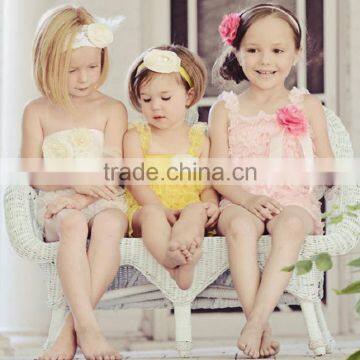 Factory Cheaper Wholesale Colorful Baby Boutique Lace Romper Kids Clothing Wholesale 2015 Baby Petti Rompers photo-6