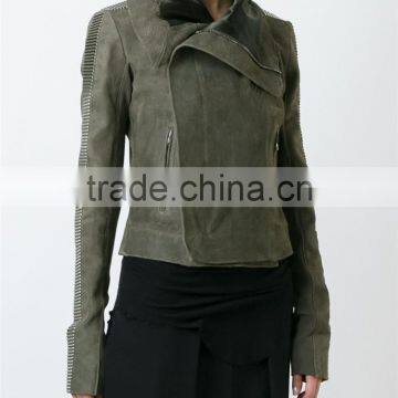 Made in China Wholesale Cheap Short Army Green Slim Fit Trench Coats for Women 2016 photo-3