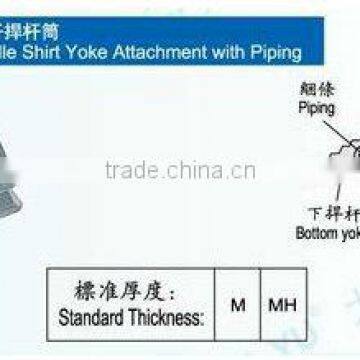 Single needle shirt yoke attachment with piping DA YU 425 F216