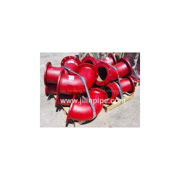 ductile iron pipe fittings, double flanged bend/elbow.