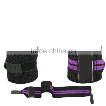 Weight Lifting Wrist Wraps in Red Color With Two Black Strips photo-5