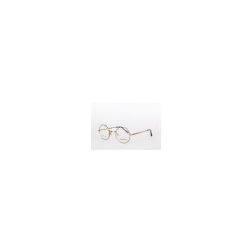 Retro Round Metal Optical Frames For Girls / Boys Stylish , Gold Color