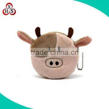 plush cow shaped coin purse stuffed cow coin purse factory