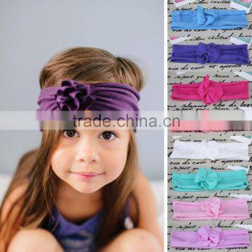 Kids Girl Cotton Flower Turban Headband