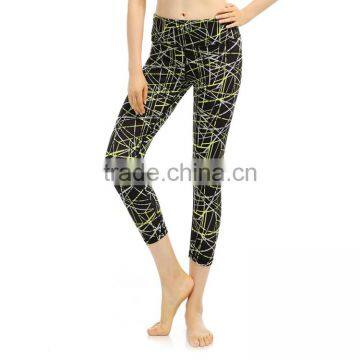 Womens New Print Yoga Clothes Slimming Foldover Sexy Track Pant