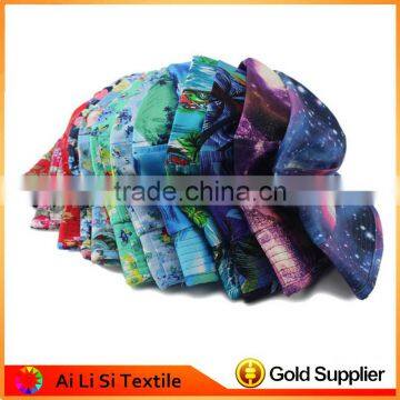 2015 Hot Fashion New Galaxy Letters Geometric Floral Blue Red Gorras Touca Women Men Outdoor Travel Hat Summer Bucket Hat photo-3