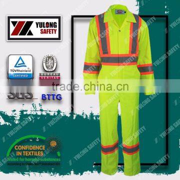 Wholesale factory manufacturer EN20471 high visibility reflective coveralls for industry