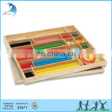 Preschool Wooden Educational Montessori Material EN71 Mathematic Toy Geometric Stick Material