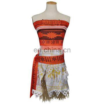 2017 hot new products wholesale funny cosplay Moana Costumes cotton fancy dress costumes for kids MFJ-0005