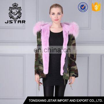 2017 New Fashion Russian cheap ladies pink fake fur coat fur hood