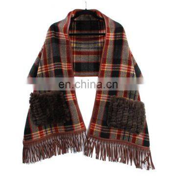 2016 inner mongolian manufacturer wholesale 100% authentic cashmere tartan check plaid scarf winter lady warm pashmina shawl