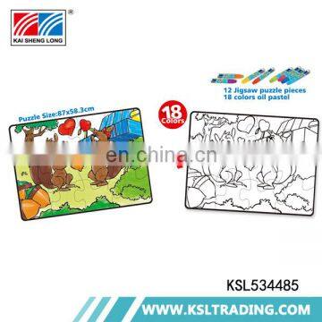 OEM 500pcs hot selling children painting diy paper jigsaw puzzle toys