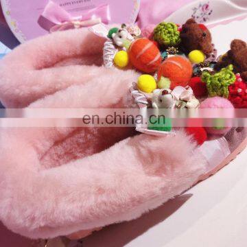 Aidocrystal Best Selling Women Kids House Indoor Soft Sole Australia Cute Fur Walking Boots photo-3