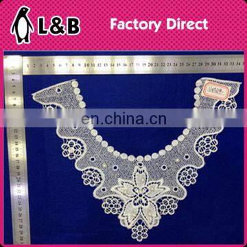 Flower Embroidered Collar Hollow With Pearl Decorative Neckline photo-4