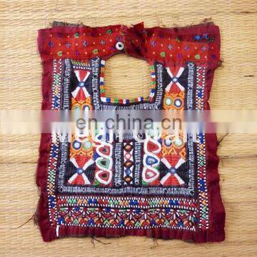 Vintage Banjara Mirror Work Yoke Neck-Vintage Handmade Banjara Neck Yoke- Vintage Kutch Yock Neck Patch