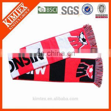 2016 acrylic woven football team scarf