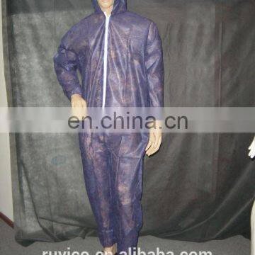 CE CAT TYPE disposable nonwoven PP/SMS/SMMS/microporous protective coverall with hood/zipper