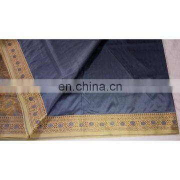 Women's Designer Wedding Wear Gray Handmade Valkalam Banarasi Silk Bridal Saree Party Wear Dress photo-6