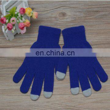 Wholeasle cheap autumn acrylic custom touch screen gloves