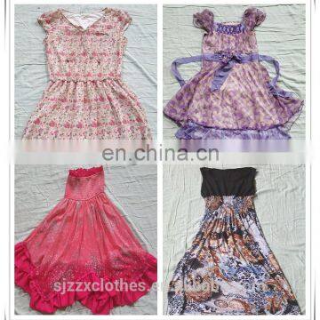 Secondhand Clothes Lady Fashion Silk Dress photo-2