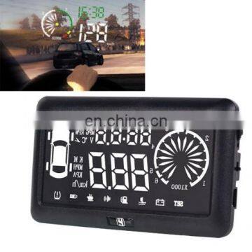 4 Inch Car HUD Head Up Display Vehicle-mounted Security System with OBD2 Interface