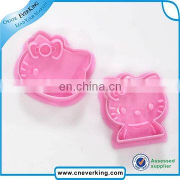 new design plastic lovely kitty face cookie cutter