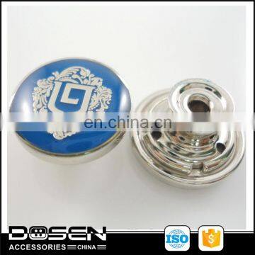 silver tone paint blue color with enamel cover style jeans button for jean manufacturer in usa,accessory wholesale jeans button,