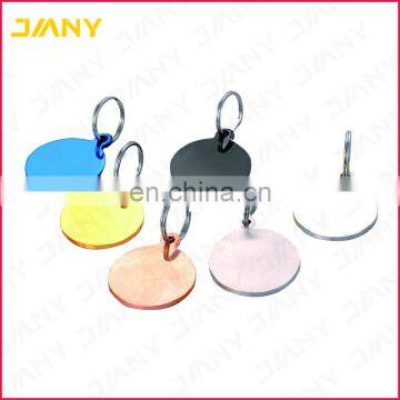 Custom Laser Engraved for Brand Logo Round Shaped Metal Jewelry Tag