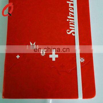 promotion gift writing wholesale customized OEM brand PU notebook organizer with elastic strap