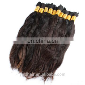 10-40in Grade 8A 100% Human Hair Bulk Full Cuticle intact Brazilian Malaysia Peruvian Indian Russian Natural Ponytail Bulk Hair