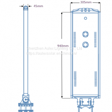 Easy Install 30W All in One Solar Street Light for Outdoor