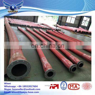 Flange type suction hose for large diameter water supply pump