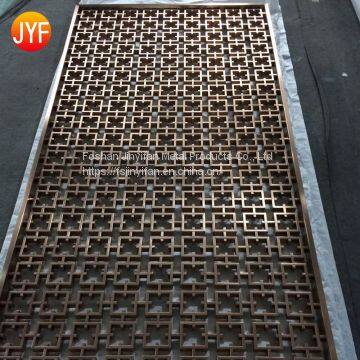 Direct Factory Stainless Steel Room Divider Laser Cut Decorative Folding Metal Screen photo-3