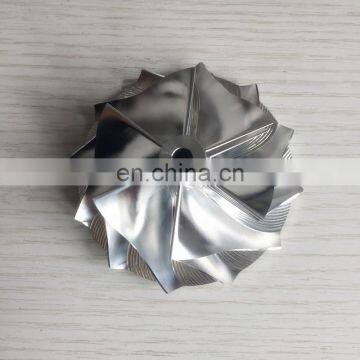 GTX3076 6+6 blades 58.00/78.13mm bore :6.00 high performance turbo milling/aluminum 2618/billet compressor wheel for racing