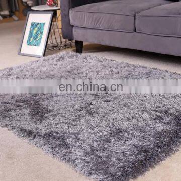 home living room rug plain polyester shaggy carpet